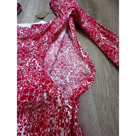 Boden|Linen Mini Shift Dress|Pop Peony/Vine Terrace|NWT|SZ 12R - Picture 10 of 10